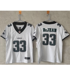 Women Philadelphia Eagles 33 Cooper DeJean White New F U S E  Vapor Untouchable Limited Stitched Football Jersey 