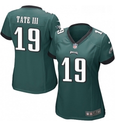Womens Nike Philadelphia Eagles 19 Golden Tate III Game Midnight Green Team Color NFL Jerse Womens Nike Philadelphia Eagles 19 Golden Tate III Game Midnight Green Team Color NFL Jerse