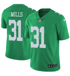 Youth Nike Eagles #31 Jalen Mills Green Stitched NFL Limited Rush Jersey Youth Nike Eagles #31 Jalen Mills Green Stitched NFL Limited Rush Jersey