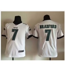 Youth Nike Eagles #7 Sam Bradford White Stitched NFL New Elite Jersey Youth Nike Eagles #7 Sam Bradford White Stitched NFL New Elite Jersey