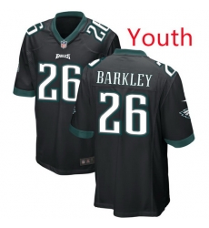 Youth Philadelphia Eagles 26 SAQUON BARKLEY Black Limited Stitched Football Jersey Youth Philadelphia Eagles 26 SAQUON BARKLEY Black Limited Stitched Football Jersey