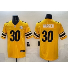 Men Pittsburgh Steelers 30 Jaylen Warren Gold Vapor Untouchable Limited Stitched Jersey