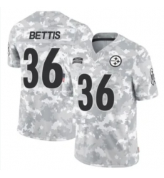 Men Pittsburgh Steelers 36 Jerome Bettis 2024 Arctic Camo Salute To Service Limited Stitched Football Jersey Men Pittsburgh Steelers 36 Jerome Bettis 2024 Arctic Camo Salute To Service Limited Stitched Football Jersey