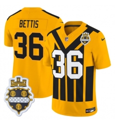 Men Pittsburgh Steelers 36 Jerome Bettis Gold 1933 F U S E  Throwback Alternate Football Stitched Football Jersey