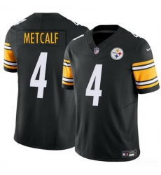 Men Pittsburgh Steelers 4 DK Metcalf Black 2024 F U S E  Vapor Untouchable Limited Stitched Jersey