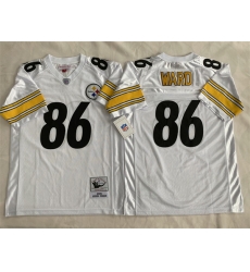 Men Pittsburgh Steelers 86 Hines Ward White Stitched Football Jersey