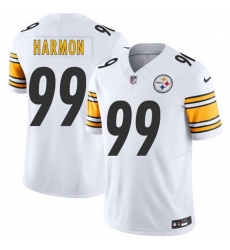 Men Pittsburgh Steelers 99 Derrick Harmon White 2025 Draft F U S E  Vapor Limited Stitched Football Jersey