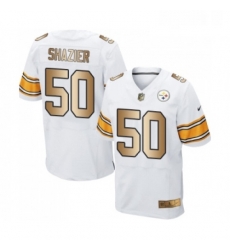 Mens Pittsburgh Steelers 50 Ryan Shazier Elite White Gold Football Jersey Mens Pittsburgh Steelers 50 Ryan Shazier Elite White Gold Football Jersey