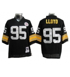 Pittsburgh Steelers 95 Lloyd Black Throwback NFL Jerseys Pittsburgh Steelers 95 Lloyd Black Throwback NFL Jerseys