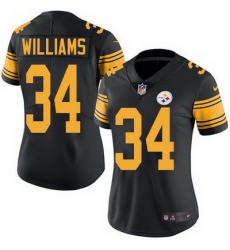Nike Steelers #34 DeAngelo Williams Black Womens Stitched NFL Limited Rush Jersey Nike Steelers #34 DeAngelo Williams Black Womens Stitched NFL Limited Rush Jersey