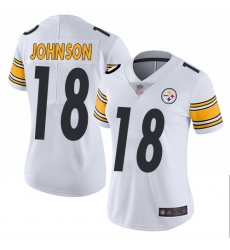 Steelers 18 Diontae Johnson White Women Stitched Football Vapor Untouchable Limited Jersey Steelers 18 Diontae Johnson White Women Stitched Football Vapor Untouchable Limited Jersey