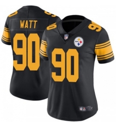 Women Pittsburgh Steelers 90 T J Watt Rush 2023 F U S E Vapor Untouchable Limited Stitched Jersey Women Pittsburgh Steelers 90 T J Watt Rush 2023 F U S E Vapor Untouchable Limited Stitched Jersey