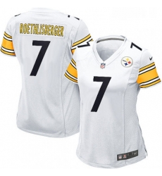 Womens Nike Pittsburgh Steelers 7 Ben Roethlisberger Game White NFL Jersey Womens Nike Pittsburgh Steelers 7 Ben Roethlisberger Game White NFL Jersey