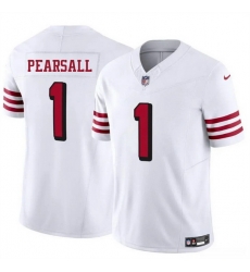Men San Francisco 49ers 1 Ricky Pearsall New White 2025 F U S E  Vapor Untouchable Limited Stitched Football Jersey