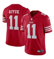 Men San Francisco 49ers 11 Brandon Aiyuk 2022 New Scarlet Vapor Untouchable Stitched Football Jersey Men San Francisco 49ers 11 Brandon Aiyuk 2022 New Scarlet Vapor Untouchable Stitched Football Jersey