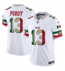 Men San Francisco 49ers 13 Brock Purdy White 2025 F U S E  Mexico Vapor Limited Stitched Football Jersey