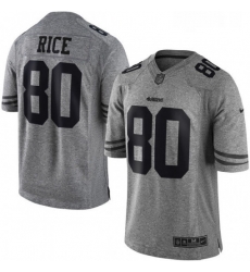 Mens Nike San Francisco 49ers 80 Jerry Rice Limited Gray Gridiron NFL Jersey Mens Nike San Francisco 49ers 80 Jerry Rice Limited Gray Gridiron NFL Jersey