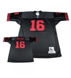 Mitchell and Ness San Francisco 49ers 16 Joe Montana Authentic Black Throwback NFL Jersey Mitchell and Ness San Francisco 49ers 16 Joe Montana Authentic Black Throwback NFL Jersey