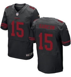 Nike 49ers #15 Pierre Garcon Black Alternate Mens Stitched NFL Elite Jersey Nike 49ers #15 Pierre Garcon Black Alternate Mens Stitched NFL Elite Jersey