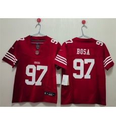 Women San Francisco 49ers 97 Nick Bosa Red F U S E Vapor Untouchable Stitched Jersey 