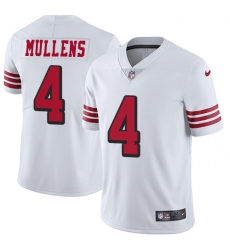 Nike 49ers #4 Nick Mullens White Rush Youth Stitched NFL Vapor Untouchable Limited Jersey Nike 49ers #4 Nick Mullens White Rush Youth Stitched NFL Vapor Untouchable Limited Jersey