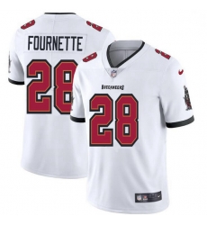 Men Tampa Bay Buccaneers 28 Leonard Fournette Men Nike White Vapor Limited Jersey
