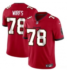 Men Tampa Bay Buccaneers 78 Tristan Wirfs Red 2025 Vapor Limited Stitched Jersey