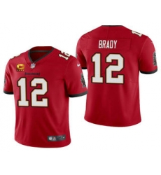 Men Tom Brady Tampa Bay Buccaneers Red Captain Patch Vapor Limited Jersey Men Tom Brady Tampa Bay Buccaneers Red Captain Patch Vapor Limited Jersey