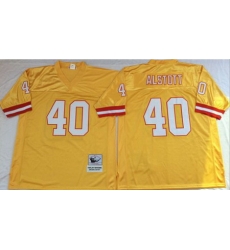 Mitchell&Ness Buccaneers 40 Mike Alstott Gold Throwback Stitched NFL Jersey