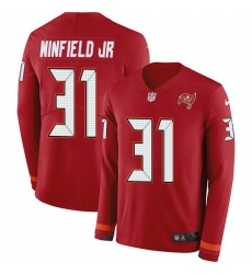 Nike Buccaneers 31 Antoine Winfield Jr Red Team Color Men Stitched NFL Limited Therma Long Sleeve Jersey Nike Buccaneers 31 Antoine Winfield Jr Red Team Color Men Stitched NFL Limited Therma Long Sleeve Jersey