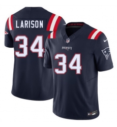Men New England Patriots 34 Lan Larison Navy 2025 F U S E  Vapor Limited Stitched Football Jersey