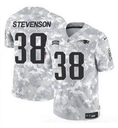 Men New England Patriots 38 Rhamondre Stevenson 2024 F U S E Arctic Camo Salute To Service Limited Stitched Jersey Men New England Patriots 38 Rhamondre Stevenson 2024 F U S E Arctic Camo Salute To Service Limited Stitched Jersey