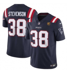 Men New England Patriots 38 Rhamondre Stevenson Navy 2023 F U S E With John Madden Patch Vapor Limited Stitched Football Jersey Men New England Patriots 38 Rhamondre Stevenson Navy 2023 F U S E With John Madden Patch Vapor Limited Stitched Football Jersey