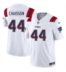 Men New England Patriots 44 K 27Lavon Chaisson White 2025 F U S E  Vapor Limited Stitched Football Jersey