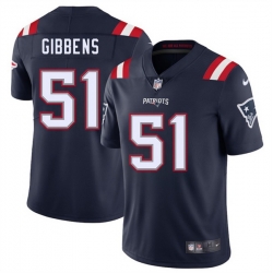 Men New England Patriots 51 Jack Gibbens Navy 2025 Vapor Limited Stitched Football Jersey