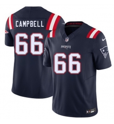Men New England Patriots 66 Will Campbell Navy 2025 F U S E  Vapor Limited Stitched Football Jersey