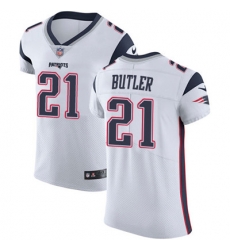 Men Nike Patriots #21 Malcolm Butler White Stitched NFL Vapor Untouchable Elite Jersey Men Nike Patriots #21 Malcolm Butler White Stitched NFL Vapor Untouchable Elite Jersey