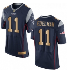 Mens Nike New England Patriots 11 Julian Edelman Elite NavyGold Team Color NFL Jersey Mens Nike New England Patriots 11 Julian Edelman Elite NavyGold Team Color NFL Jersey