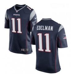 Mens Nike New England Patriots 11 Julian Edelman Game Navy Blue Team Color NFL Jersey Mens Nike New England Patriots 11 Julian Edelman Game Navy Blue Team Color NFL Jersey