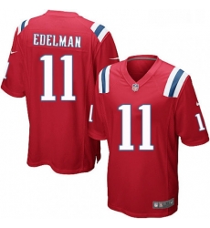Mens Nike New England Patriots 11 Julian Edelman Game Red Alternate NFL Jersey Mens Nike New England Patriots 11 Julian Edelman Game Red Alternate NFL Jersey