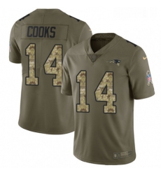 Mens Nike New England Patriots 14 Brandin Cooks Limited OliveCamo 2017 Salute to Service NFL Jersey Mens Nike New England Patriots 14 Brandin Cooks Limited OliveCamo 2017 Salute to Service NFL Jersey