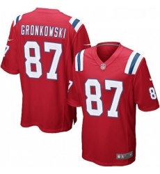 Mens Nike New England Patriots 87 Rob Gronkowski Game Red Alternate NFL Jersey Mens Nike New England Patriots 87 Rob Gronkowski Game Red Alternate NFL Jersey