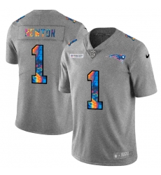 New England Patriots 1 Cam Newton Men Nike Multi Color 2020 NFL Crucial Catch NFL Jersey Greyheather New England Patriots 1 Cam Newton Men Nike Multi Color 2020 NFL Crucial Catch NFL Jersey Greyheather