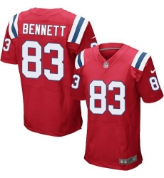 Nike Patriots #83 Martellus Bennett Red Alternate Mens Stitched NFL Elite Jersey Nike Patriots #83 Martellus Bennett Red Alternate Mens Stitched NFL Elite Jersey