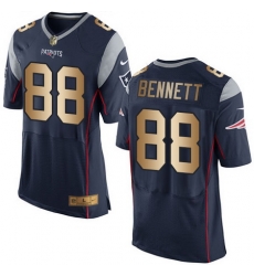 Nike Patriots #88 Martellus Bennett Navy Blue Team Color Mens Stitched NFL New Elite Gold Jersey Nike Patriots #88 Martellus Bennett Navy Blue Team Color Mens Stitched NFL New Elite Gold Jersey