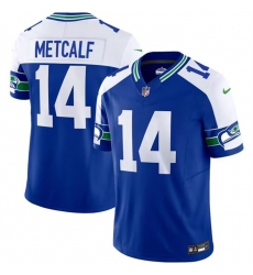 Men Seattle Seahawks 14 D K Metcalf Royal 2023 F U S E Throwback Vapor Limited Stitched Football Jersey Men Seattle Seahawks 14 D K Metcalf Royal 2023 F U S E Throwback Vapor Limited Stitched Football Jersey