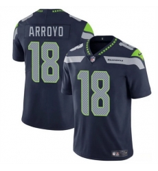 Men Seattle Seahawks 18 Elijah Arroyo Navy 2025 Draft Vapor Limited Stitched Football Jersey