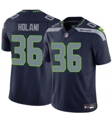 Men Seattle Seahawks 36 George Holani Navy F U S E Vapor Limited Stitched Football Jersey Men Seattle Seahawks 36 George Holani Navy F U S E Vapor Limited Stitched Football Jersey
