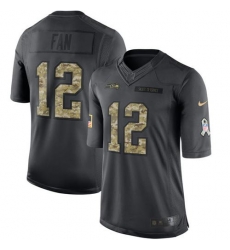Nike Seahawks #12 Fan Black Mens Stitched NFL Limited 2016 Salute to Service Jersey Nike Seahawks #12 Fan Black Mens Stitched NFL Limited 2016 Salute to Service Jersey