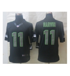 Nike Seattle Seahawks 11 Harvin Black Impact Limited NFL Jersey